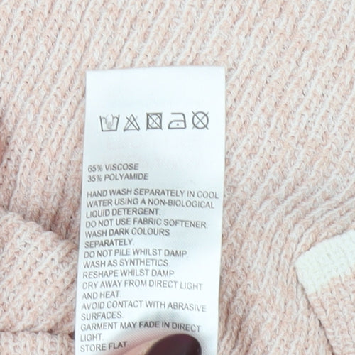 Whistles Women Pink Crew Neck Long Sleeve Pullover Jumper Size 10
