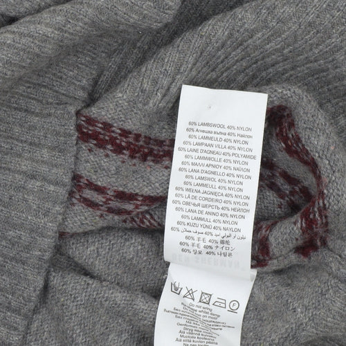 Ben Sherman Men's Grey XL Roll Neck Wool Jumper