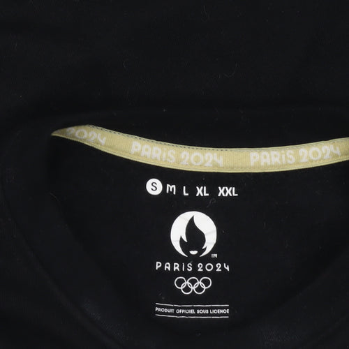 Paris 2024 Olympics Black Sweatshirt Women’s M Cotton Blend Pullover