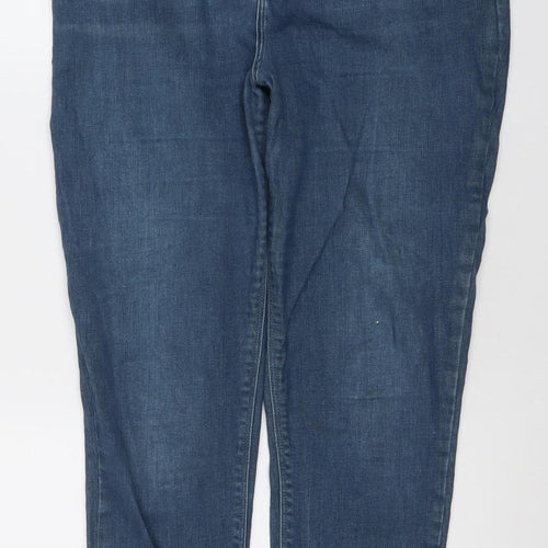 River Island Womens Blue Mid Rise Skinny Stretch Jeans Size 14