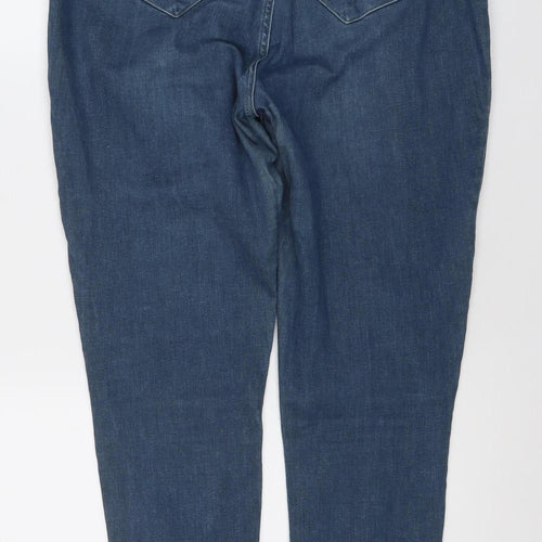 River Island Womens Blue Mid Rise Skinny Stretch Jeans Size 14