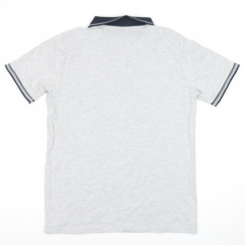 Dunnes Stores Men's Grey Slim Fit Cotton Polo Shirt Size L