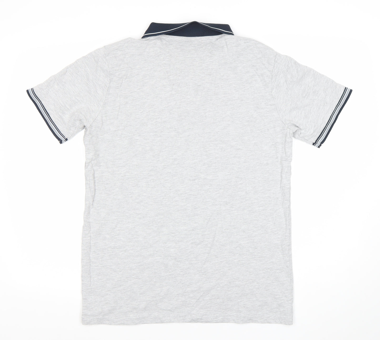 Dunnes Stores Men's Grey Slim Fit Cotton Polo Shirt Size L