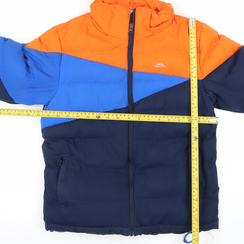 Trespass Boys Multicoloured Puffer Jacket 11-12 Years Waterproof Hooded Winter Coat