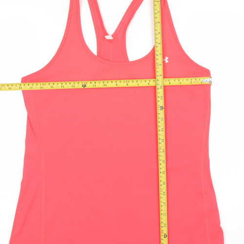 Under Armour Women's Pink Racerback Tank Top Size L Athletic Fit
