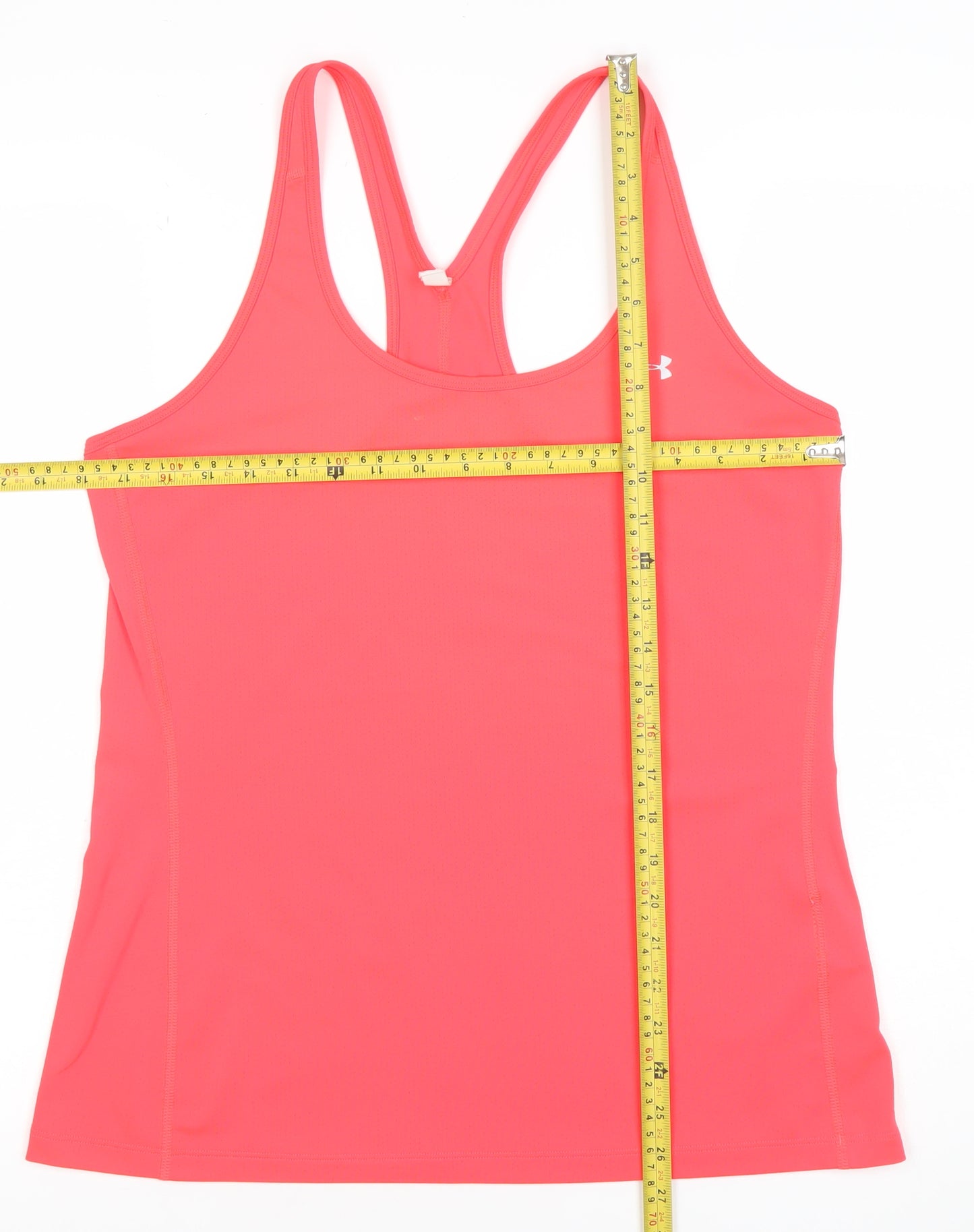Under Armour Women's Pink Racerback Tank Top Size L Athletic Fit