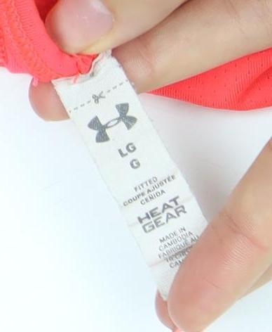 Under Armour Women's Pink Racerback Tank Top Size L Athletic Fit