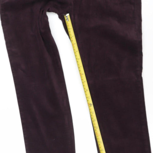 Massimo Dutti Women's Purple Chino Trousers Size 12 Cotton Blend