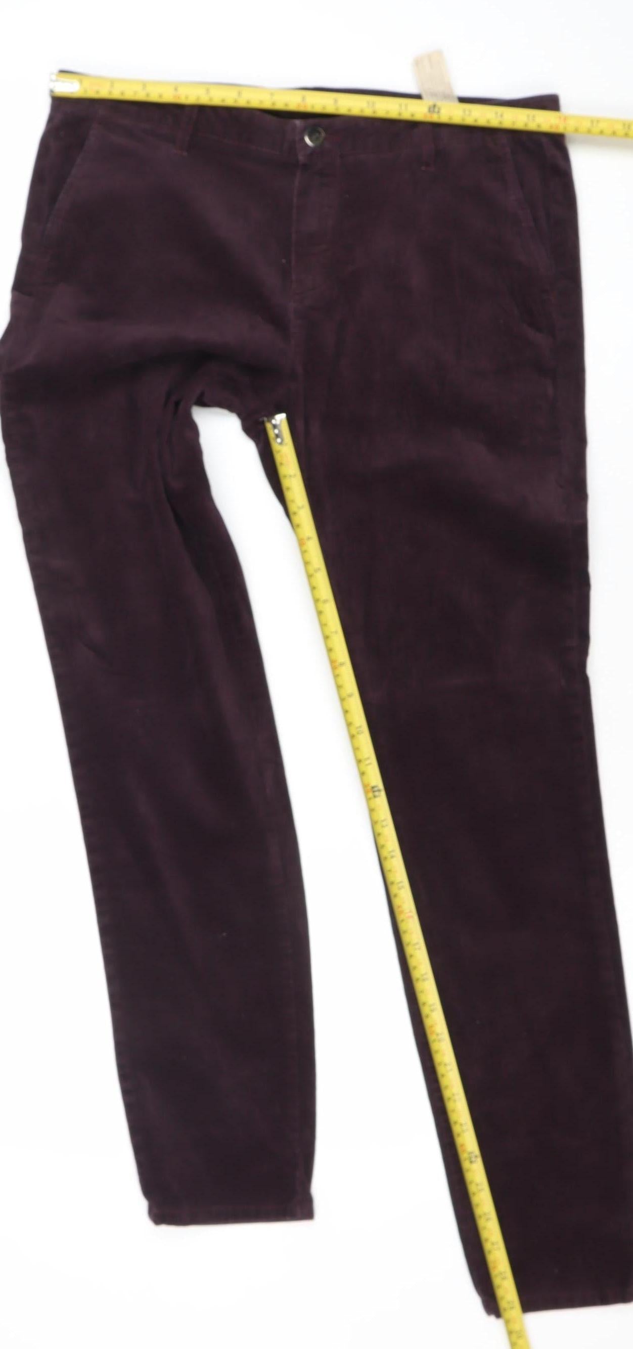 Massimo Dutti Women's Purple Chino Trousers Size 12 Cotton Blend