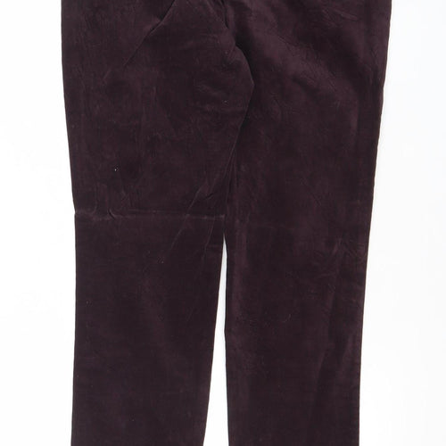 Massimo Dutti Women's Purple Chino Trousers Size 12 Cotton Blend