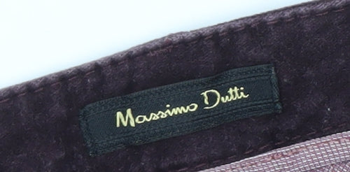 Massimo Dutti Women's Purple Chino Trousers Size 12 Cotton Blend