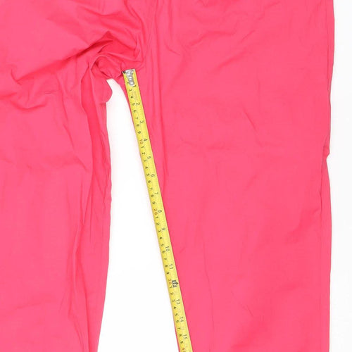 Zara Women Pink Straight Leg Ruched Trousers Size L