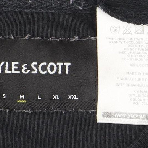 Lyle & Scott Men's Black Cotton Crew Neck Short Sleeve T-Shirt Size M