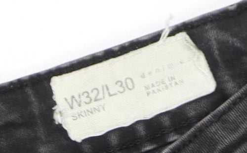 Denim Co. Men’s Black Skinny Denim Jeans W32 L30 Excellent Condition