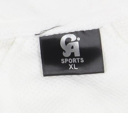 S4 Sports Men’s White XL Long Sleeve V-Neck Performance Top