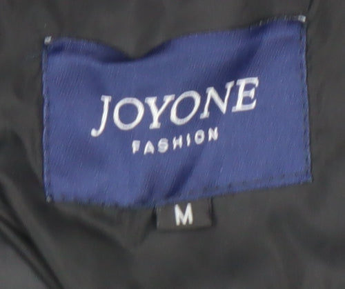 Joyone Fashion Womens Black Hooded Puffer Jacket M Winter Coat