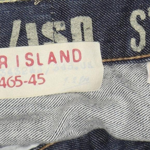 River Island Men's Blue 30W 30L Straight Denim Jeans