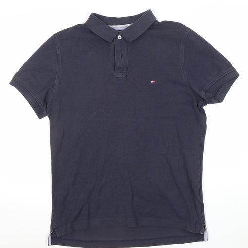 Tommy Hilfiger Men's Navy Slim Fit Cotton Polo Shirt M