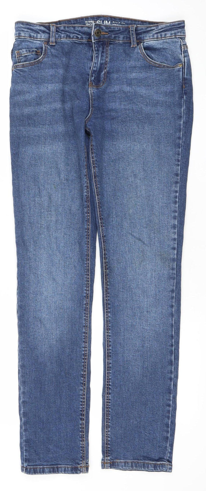Denim Co. Teens Blue Slim Jeans 13-14Y Classic 5-Pocket Design