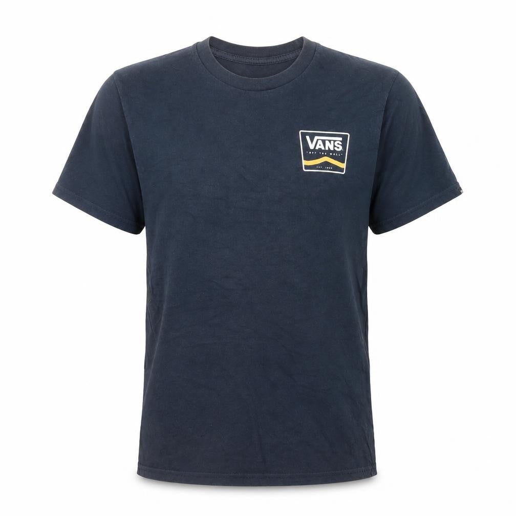 Vans Men's Navy Blue Classic Logo Short Sleeve T-Shirt Small