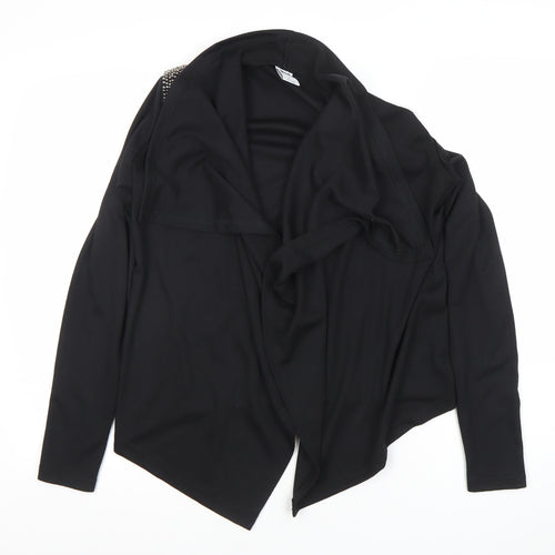 Vero Moda Womens Black Studded Shoulder Open Cardigan XS
