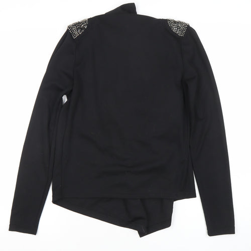 Vero Moda Womens Black Studded Shoulder Open Cardigan XS