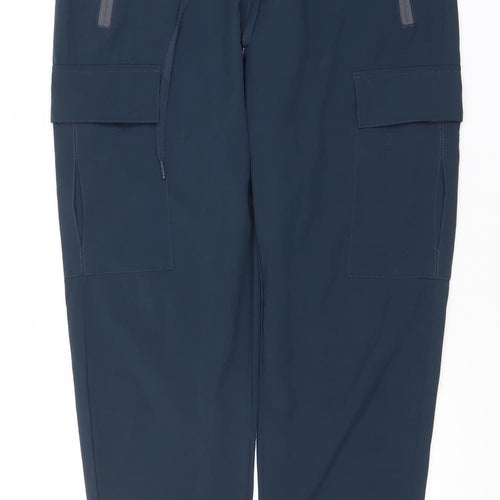 Libin Men's Blue Small Jogger Activewear Trousers Polyester Stretch
