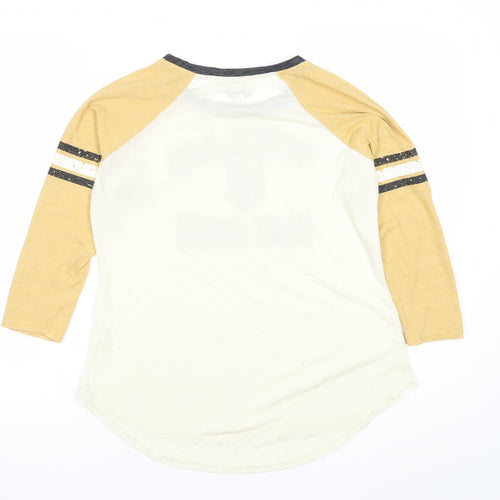 G-III 4HER by Carl Banks Women's Yellow Vegas Golden Knights Raglan T-Shirt M