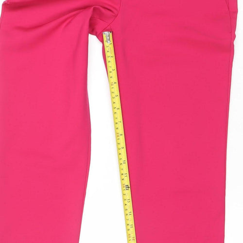 Zara Women's Pink Slim Fit Chino Trousers Size 8
