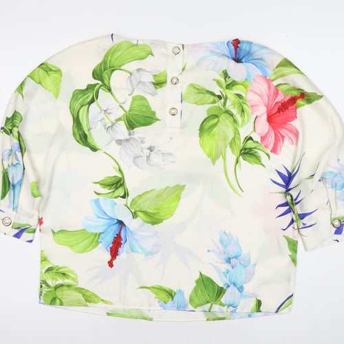 Zara Women’s Multicoloured Floral 3/4 Sleeve Tunic Blouse Size S