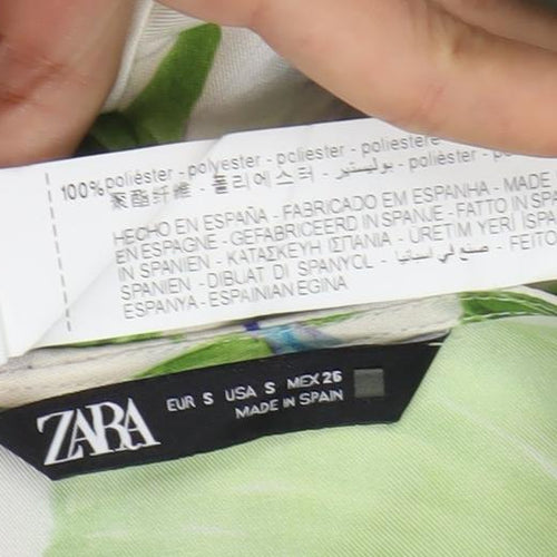 Zara Women’s Multicoloured Floral 3/4 Sleeve Tunic Blouse Size S