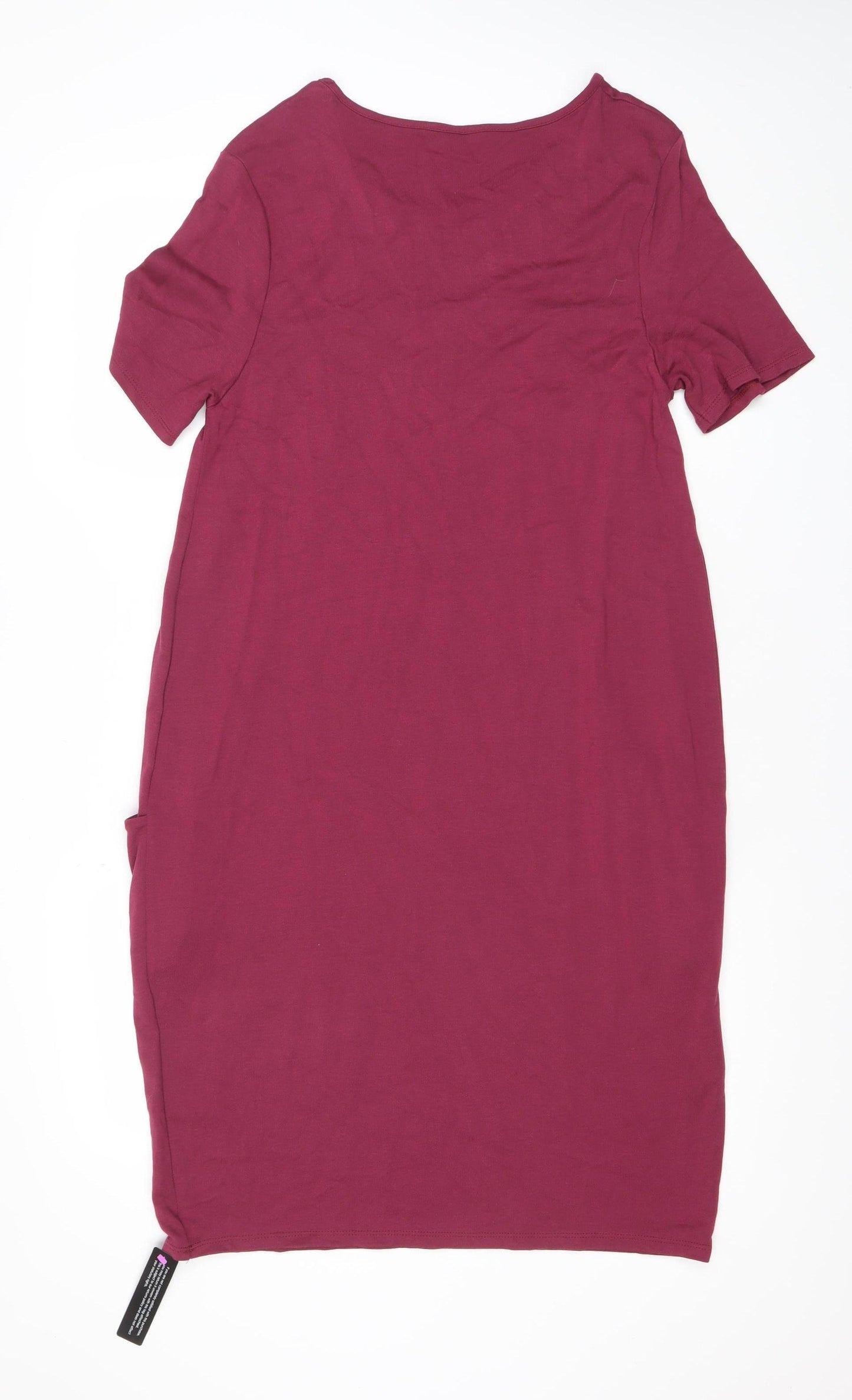 Roman Women’s Purple Studded Shift Dress Size 14 Short Sleeve Knee Length
