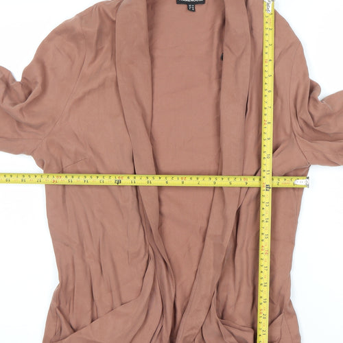 Warehouse Women's Brown Size 14 Lightweight Shawl Lapel Blazer