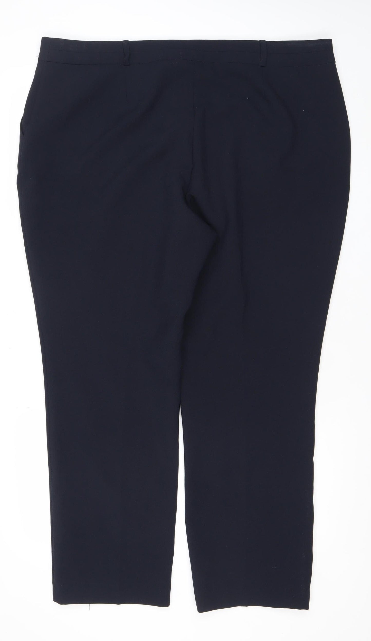 Dunnes Women’s Navy Blue Polyester Trousers Size 20 Classic Fit