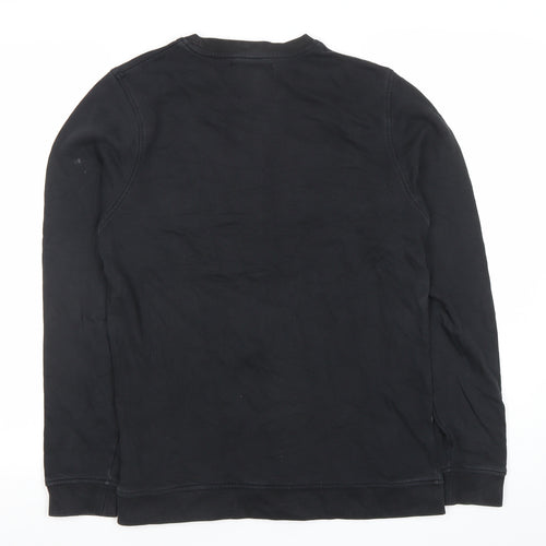Jack & Jones Mens Black Pullover Sweatshirt Size S Classic Logo