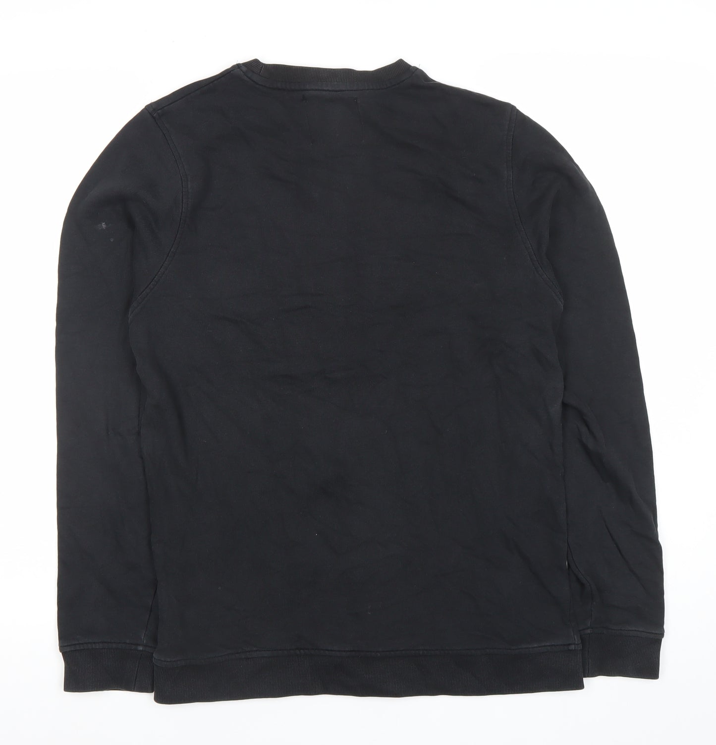 Jack & Jones Mens Black Pullover Sweatshirt Size S Classic Logo