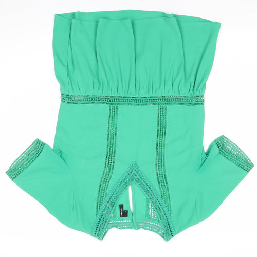 Vero Moda Women's Green Short Sleeve Tunic Blouse Size S