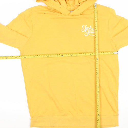 Jack & Jones Men's Yellow Pullover Hoodie Size L