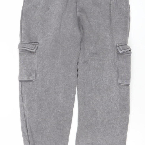 Disney Stitch Boys Grey Joggers 11-12 Years Elastic Waist Fleece Sweatpants