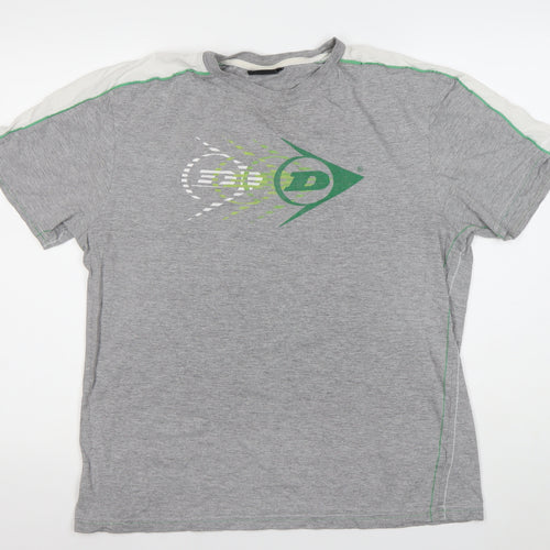 Dunlop Men's Grey XL Short Sleeve Sports Graphic T-Shirt