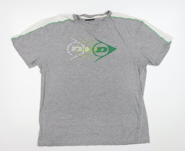 Dunlop Men's Grey XL Short Sleeve Sports Graphic T-Shirt
