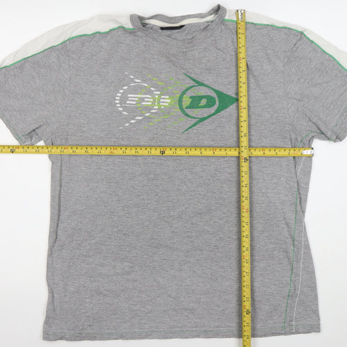 Dunlop Men's Grey XL Short Sleeve Sports Graphic T-Shirt