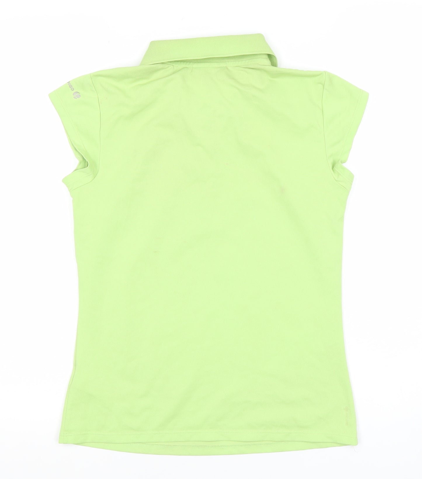 Oxylane Women's Green XS Polo Shirt Short Sleeve Lightweight Polyester