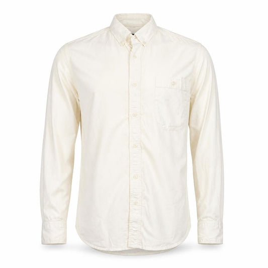 French Connection Men's Ivory Cotton Long Sleeve Dress Shirt Size S