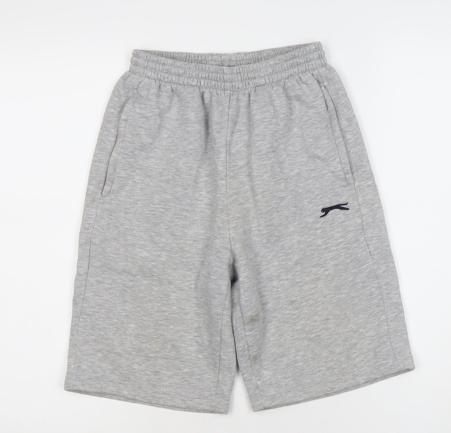 Slazenger Mens Grey XS Sweat Shorts Elastic Waist Activewear