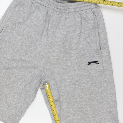 Slazenger Mens Grey XS Sweat Shorts Elastic Waist Activewear