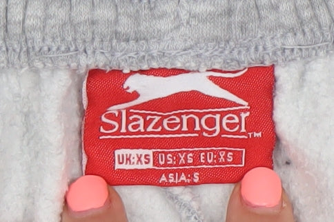 Slazenger Mens Grey XS Sweat Shorts Elastic Waist Activewear