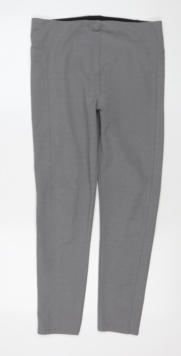 River Island Womens Grey Size 12R Slim Stretch Knit Trousers
