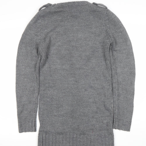 St Bernard Grey Knit Long Sleeve Women's Pullover Jumper Size 10