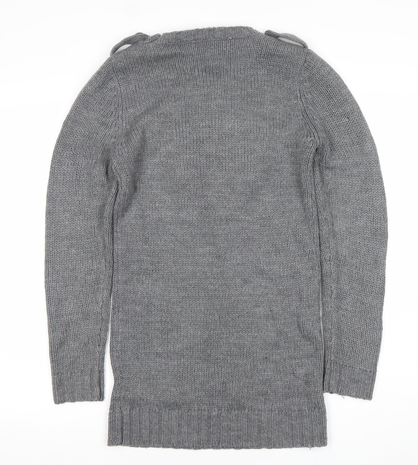 St Bernard Grey Knit Long Sleeve Women's Pullover Jumper Size 10